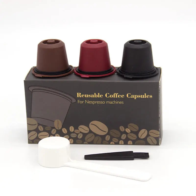 Lot de 3 capsules réutilisables pour machine Nespresso® La tasse colorée